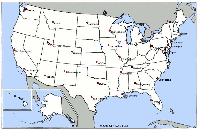 Orte, an denen Personen vorkommen